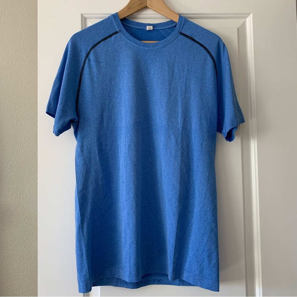 Men’s Lululemon Blue Workout Athletic Tech T-Shirt